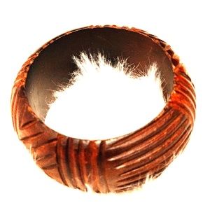 Wooden Aztec Engraved (Detailed) Bangle